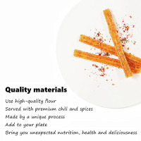 Spicy Strips - Spicy Gluten Latiao, Chinese Special Casual Snack Food, Made From Wheat/Chili/Spice, Low Sugar and Low Calories, Best Vegan, 102g (Pack of 3) 102g*2