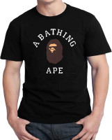 Bape A Bathing ape Logo for Medium Black Men T Shirt