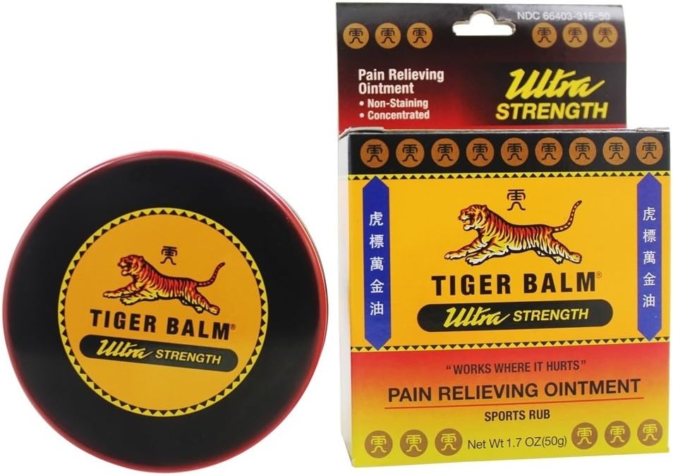 Tiger Balm Ultra Strenght Pain Relief, 50g Unflavored 1.7 Ounce (Pack of 1)
