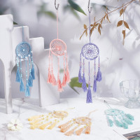 INFUNLY 24PCS DIY Small Dream Catcher Kits for Beginners Colorful Handmade Dreamcatcher Kit for Starters DIY Mini Ornament Making Kit for Bedroom Car Mirror Keychain bag Bohemian Decoration Craft Gift