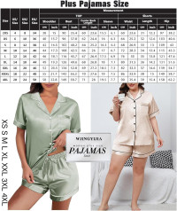 4Pcs Womens Satin Silky Pajama Sets Short Sleeve Shirt XS-4XL Floral Pajamas Set Soft PJ Loungewear Sleepwear Small Sage-w
