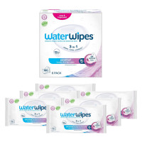 WaterWipes Sensitive+ Body & Intimate Wipes, 3-In-1 Cleans, Cares, Protects, 99.9% Water, Unscented & Hypoallergenic Hygiene Wet Wipes, Adult Care, 90 Wipes (3 Packs)