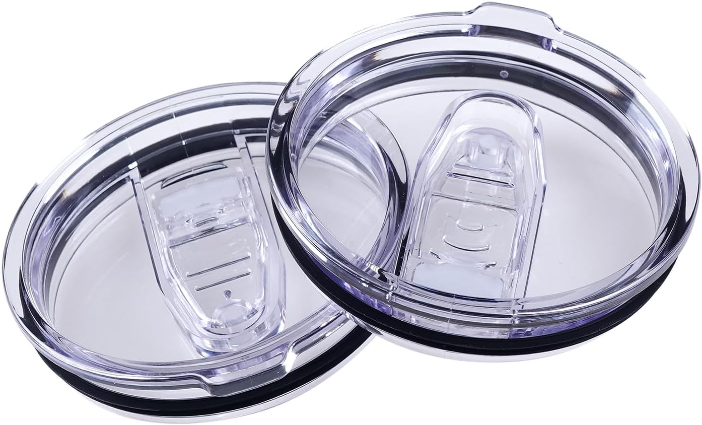 2 Replacement Lids for 20oz Stainless Steel Tumbler Lids-Replaces Only Covers With a Top Diameter of 3.4 inches（Bottom Diameter of 3.23 inches） 20OZ Seal (2 Transparent)