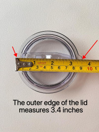 2 Replacement Lids for 20oz Stainless Steel Tumbler Lids-Replaces Only Covers With a Top Diameter of 3.4 inches(Bottom Diameter of 3.23 inches) 20OZ Seal (2 Transparent)
