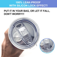 2 Replacement Lids for 20oz Stainless Steel Tumbler Lids-Replaces Only Covers With a Top Diameter of 3.4 inches(Bottom Diameter of 3.23 inches) 20OZ Seal (2 Transparent)