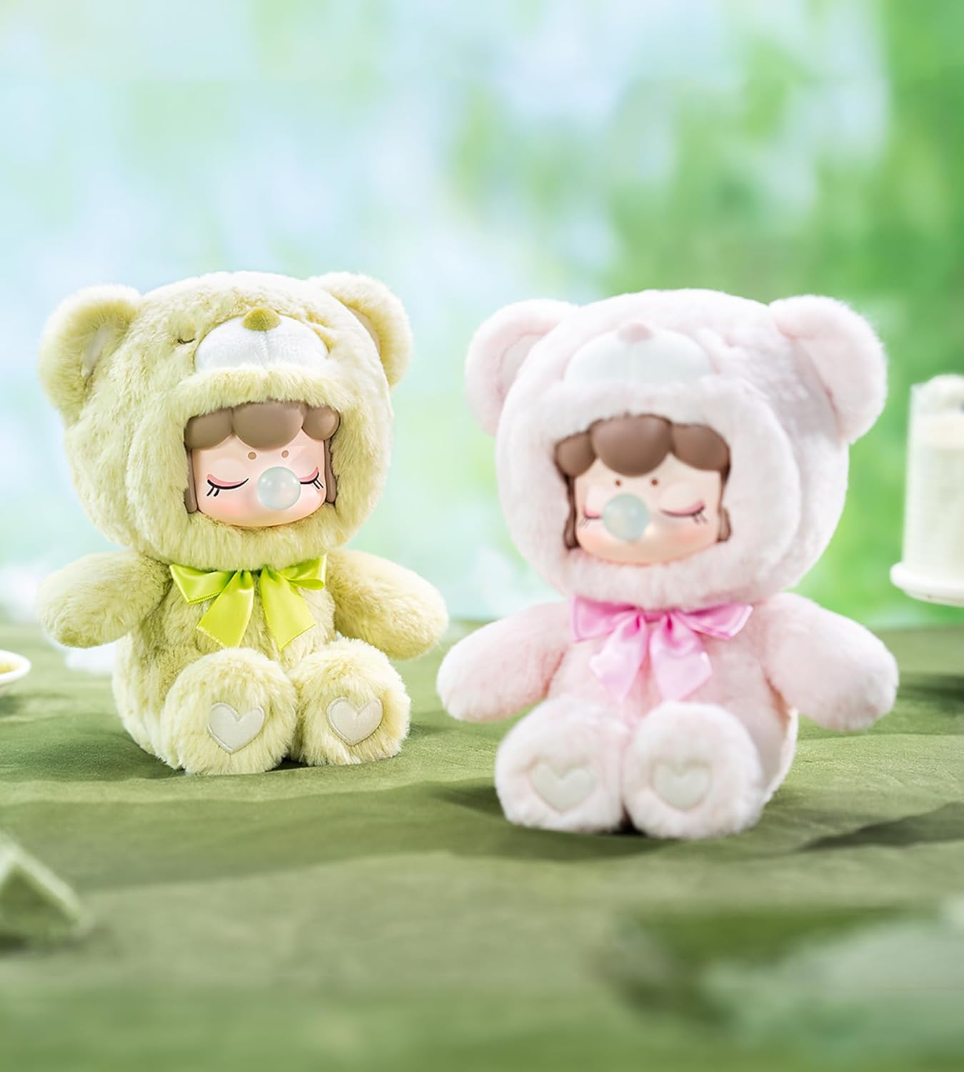 ROBOTIME Plush Doll Blind Box Figure,7 Inches Cute Anime Plush Doll Mystery Box Popular Collectible Toy Creative Kits for Birthday Gifts/Christmas Holiday Chocolate Colorful Plush Bear (1 pcs)