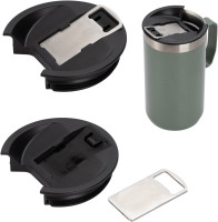 Replacement Cup Lid Compatible with Stanley 24oz Classic Legendary Camp Mug, Cup Cover with Bottle Opener, Wide Mouth Beer Lid, Black