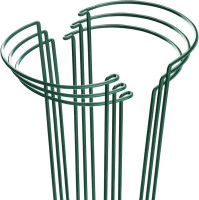 HiGift Plant Support Stakes, 6 Pack Metal Peony Cages and Supports, Garden Stakes Plant Support Cage, Large Plant Support Ring for Outdoor Indoor Snake Plant Peony Rose Flowers Vine (10