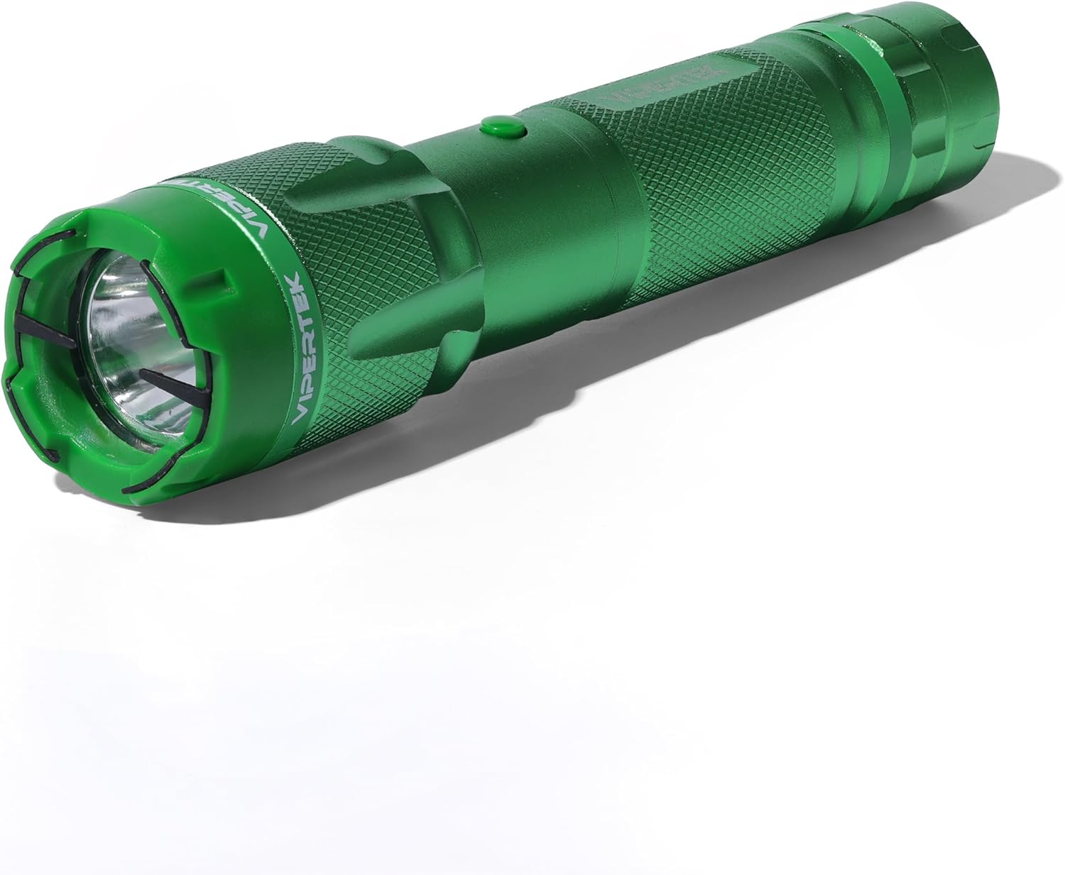 VIPERTEK VTS-T03 Aluminum Stun Gun for Self Defense Rechargeable with LED Flashlight, Green