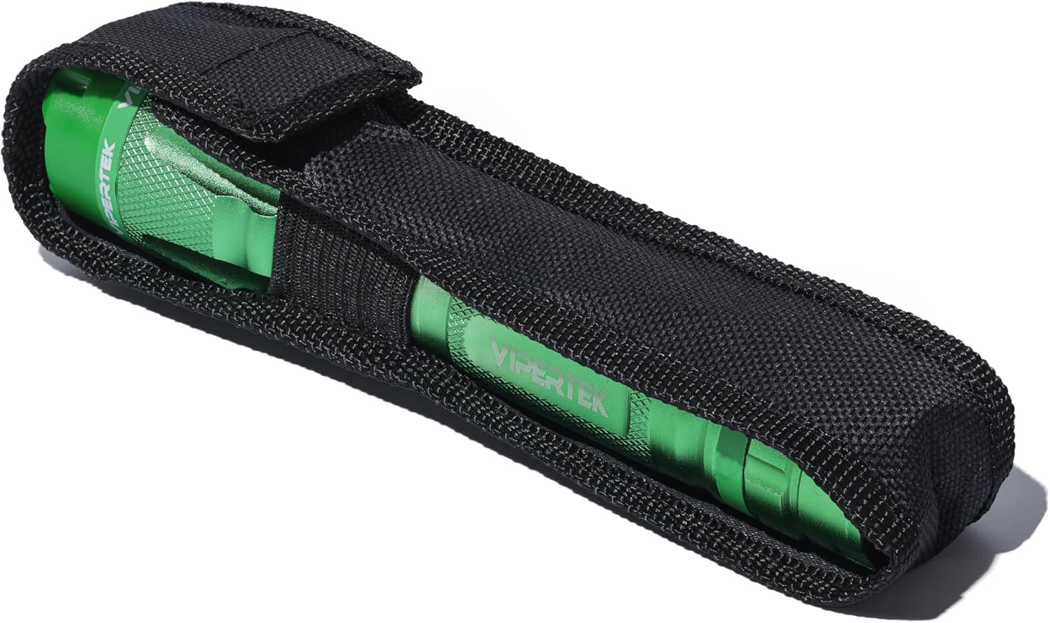 VIPERTEK VTS-T03 Aluminum Stun Gun for Self Defense Rechargeable with LED Flashlight, Green