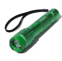 VIPERTEK VTS-T03 Aluminum Stun Gun for Self Defense Rechargeable with LED Flashlight, Green