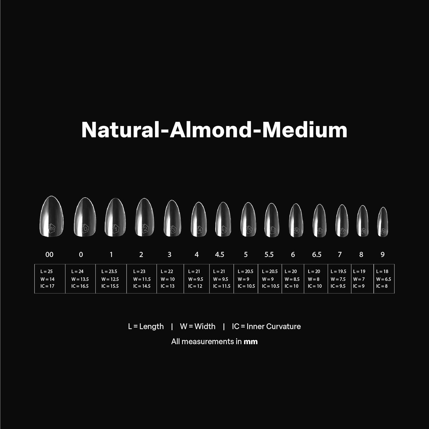 Apres Gel-X® Almond Box of Nail Tips | 280 Gel-X Tips, Soft Tips, 14 Sizes 00-9 | Half-sizes Included (Natural Almond Medium, 280 Count) Natural Almond Medium 280 Fl Oz (Pack of 1)