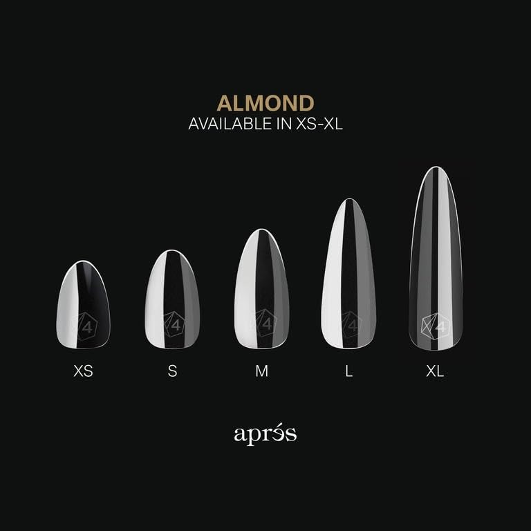 Apres Gel-X® Almond Box of Nail Tips | 280 Gel-X Tips, Soft Tips, 14 Sizes 00-9 | Half-sizes Included (Natural Almond Medium, 280 Count) Natural Almond Medium 280 Fl Oz (Pack of 1)