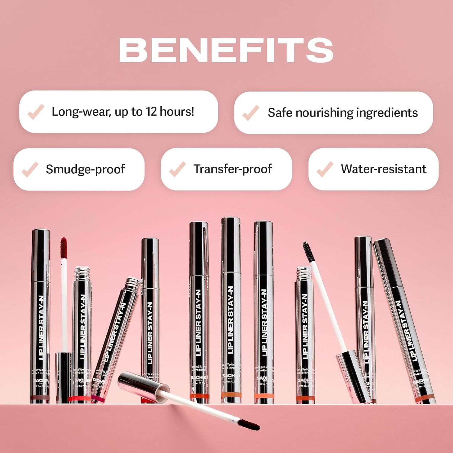 Sacheu Lip Liner Stay-N Peel Off Lip Stain — Long Lasting Matte Lip Tattoo Transfer Proof Lipstain Infused with Hyaluronic Acid & Vitamin E for All Skin Types — Vegan & Cruelty-Free, cLOVER cLOVER 0.12 Fl Oz (Pack of 1)