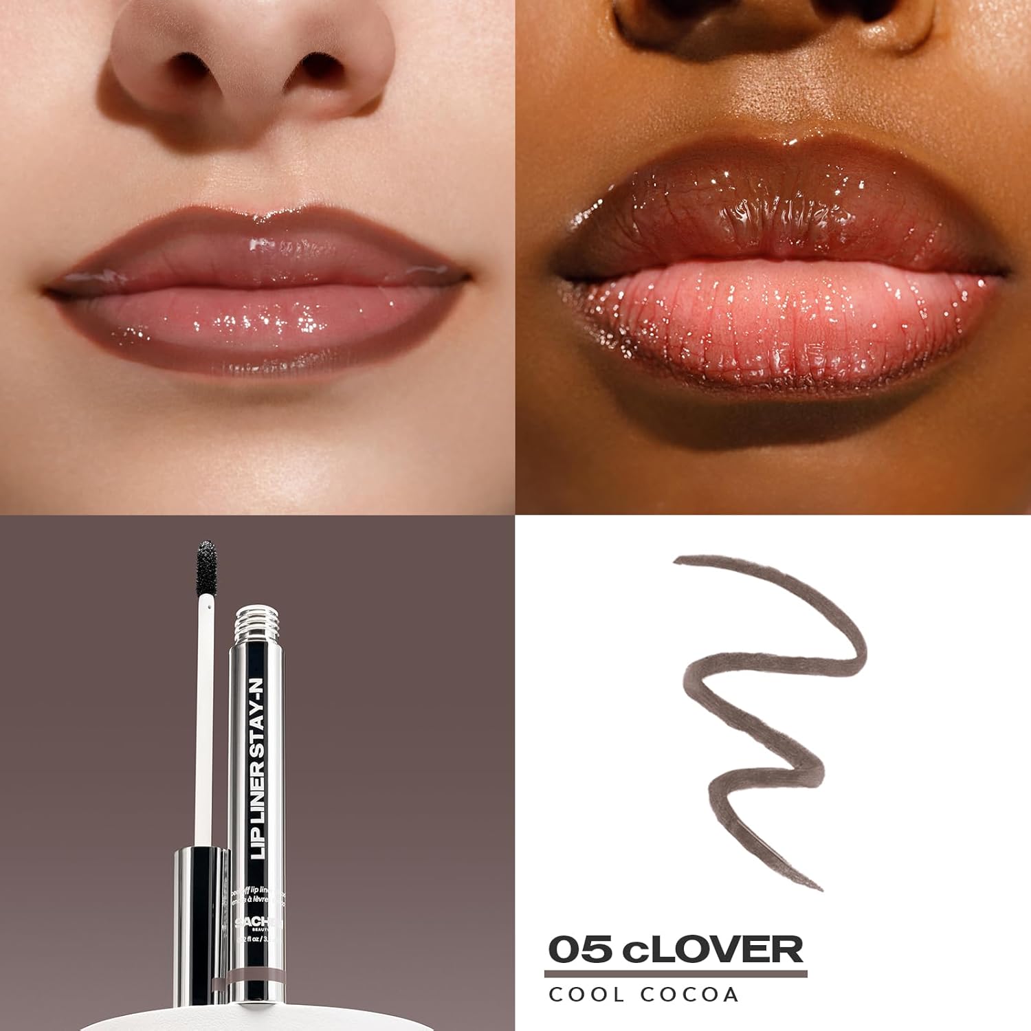 Sacheu Lip Liner Stay-N Peel Off Lip Stain — Long Lasting Matte Lip Tattoo Transfer Proof Lipstain Infused with Hyaluronic Acid & Vitamin E for All Skin Types — Vegan & Cruelty-Free, cLOVER cLOVER 0.12 Fl Oz (Pack of 1)
