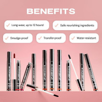 Sacheu Lip Liner Stay-N Peel Off Lip Stain — Long Lasting Matte Lip Tattoo Transfer Proof Lipstain Infused with Hyaluronic Acid & Vitamin E for All Skin Types — Vegan & Cruelty-Free, cLOVER cLOVER 0.12 Fl Oz (Pack of 1)
