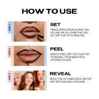 Sacheu Lip Liner Stay-N Peel Off Lip Stain — Long Lasting Matte Lip Tattoo Transfer Proof Lipstain Infused with Hyaluronic Acid & Vitamin E for All Skin Types — Vegan & Cruelty-Free, cLOVER cLOVER 0.12 Fl Oz (Pack of 1)
