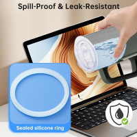 2 Pcs Replacement Lid Compatible with Stanley 24oz Classic Beer Stein, Clear Replacement Spill Proof Cup Lids with Sealing Silicone Ring, BPA-Free, Dishwasher Safe for Drinking Cup Cover