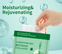 Pack of 10 Collagen Face Mask, Face Masks Skincare with Coenzyme Q10 Retinol Anti Aging Facial Masks Skin Care Hydrating Face Beauty Care Masks for Deep Repairing and Moisturizing Anti Wrinkles