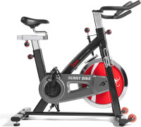 Sunny Health & Fitness Heavy-Duty Indoor Stationary Exercise Bike w/49 LB Flywheel & 275LB Capacity, 4-Way Adjustable Seat & Multi-Grip Handlebar for Cardio Training & Cycling workout at Home Classic 49LB Flywheel