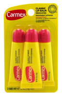 Carmex Lip Balm Tube Classic Medicated 0.35 Ounce 3 Count (10.3ml) 3 Count (Pack of 1)