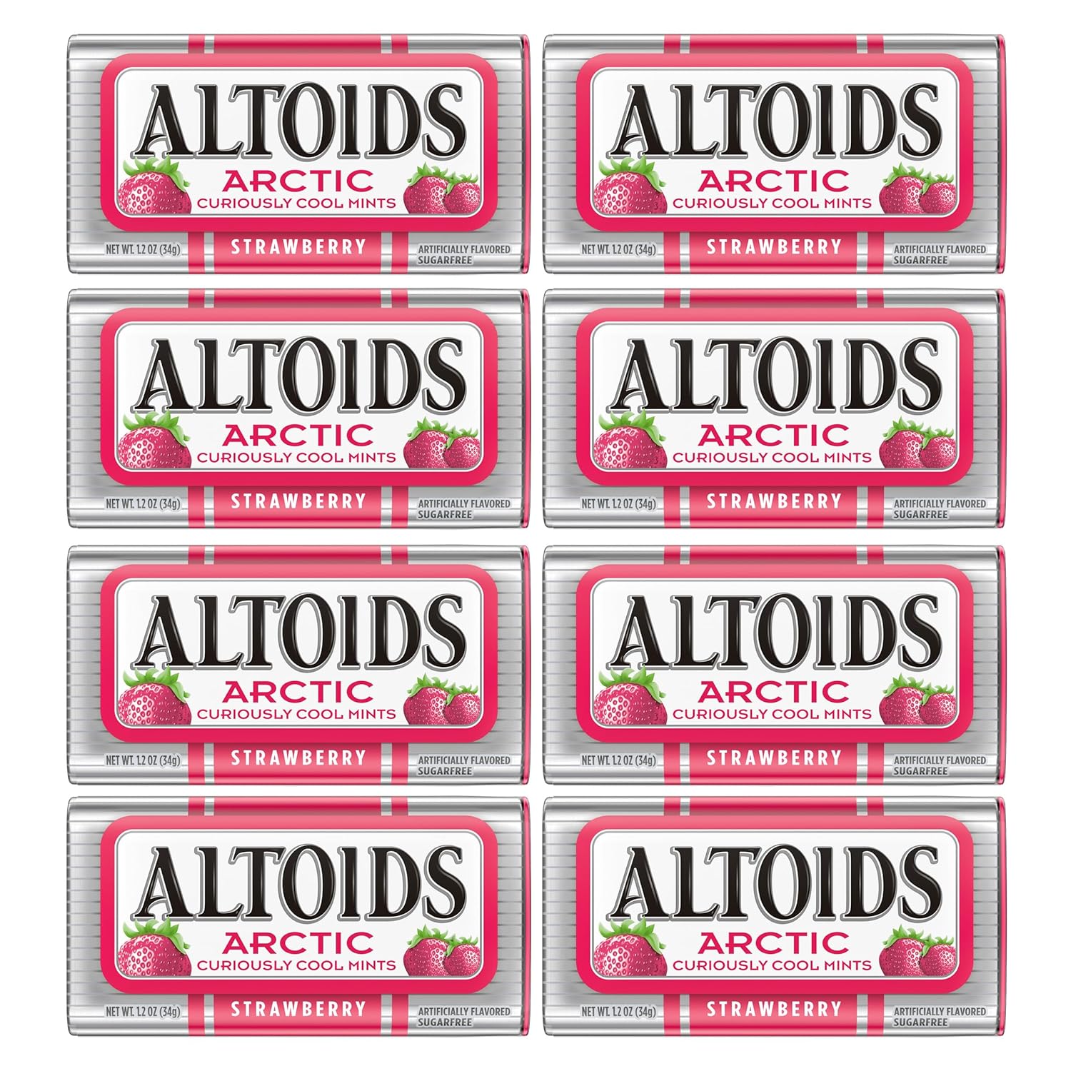 Strawberry Mints, 1.2 Ounce Each (8 Pack, 9.6 Ounce Total) Strawberry 1.2 Ounce (Pack of 8)