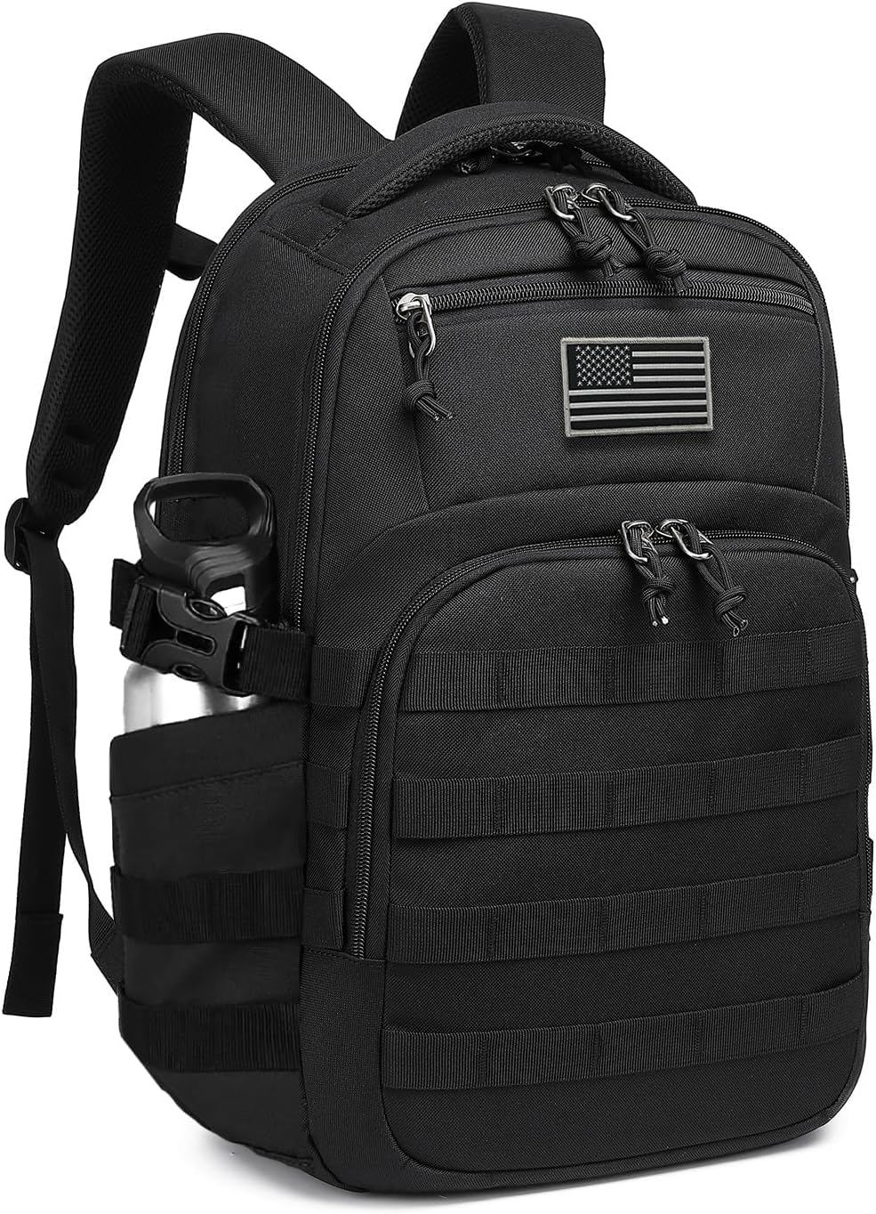 Wotony Military tactical backpack, backpack for men black small tactical assault bag 18.5 inch Black