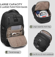 Wotony Military tactical backpack, backpack for men black small tactical assault bag 18.5 inch Black