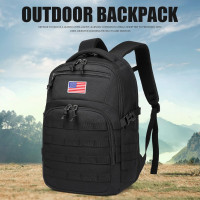 Wotony Military tactical backpack, backpack for men black small tactical assault bag 18.5 inch Black