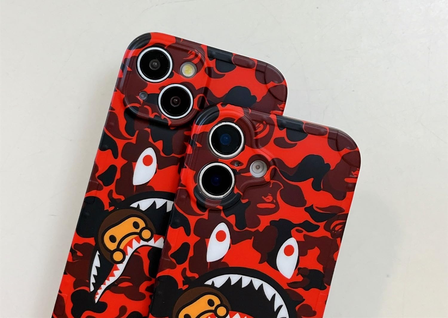 Hoolcase for iPhone 14 6.1 inch Soft Case for Red Shark Face/Shark Teeth Fans Kids Boys, Cartoon Cute Fun Shockproof TPU Protective Non-Slip 6.1 Inch Case for iPhone 14 (H-YU)
