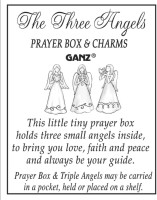 Ganz Angel Prayer Box Trinket - Triple Angels Charm Pewter