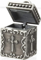 Ganz Angel Prayer Box Trinket - Triple Angels Charm Pewter