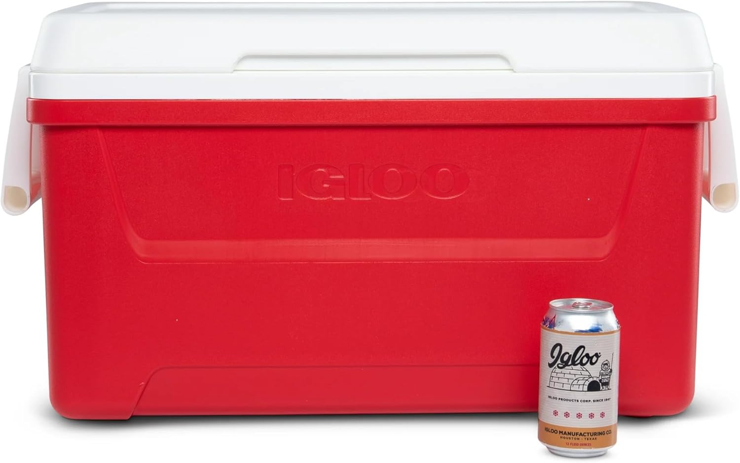 Igloos 48 QT Laguna Ice Chest Cooler – Heavy-Duty Portable Cooler w/Airtight Lid, Built-in Cup Holders & Tie-Down Slots – Ideal for Camping, Beach, Tailgating & Outdoor Adventures