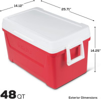 Igloos 48 QT Laguna Ice Chest Cooler – Heavy-Duty Portable Cooler w/Airtight Lid, Built-in Cup Holders & Tie-Down Slots – Ideal for Camping, Beach, Tailgating & Outdoor Adventures
