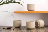 Ceramic teacups set of 4,No Handle Chinese KungFu Tea cups,3.5oz Teacups Japanese Teacup Set,Ceramic Tea Cup,4Pcs