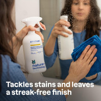 ATTITUDE Window and Mirror Cleaner, EWG Verified, Plant- and Mineral-Based Ingredients, Vegan and Cruelty-free Household Products, Citrus Zest, 27.1 Fl Oz 27.1 Fl Oz (Pack of 1)