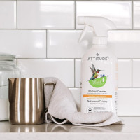 ATTITUDE Kitchen Cleaner Spray, EWG Verified, Degreaser Spray to Cut Grease & Grime, Plant-Based & Vegan, Citrus Zest Scent, 27.1 Fl Oz 27.1 Fl Oz (Pack of 1)