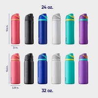 Owala FreeSip Insulated Stainless-Steel Water Bottle with Locking Push-Button Lid, 32-Ounce, Shy Marshmallow: Kitchen & Dining