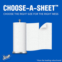 Scott Paper Towels, Choose-A-Sheet - 12 Mega Rolls = 22 Regular Rolls (102 Sheets Per Roll) White 12 Count (Pack of 1)