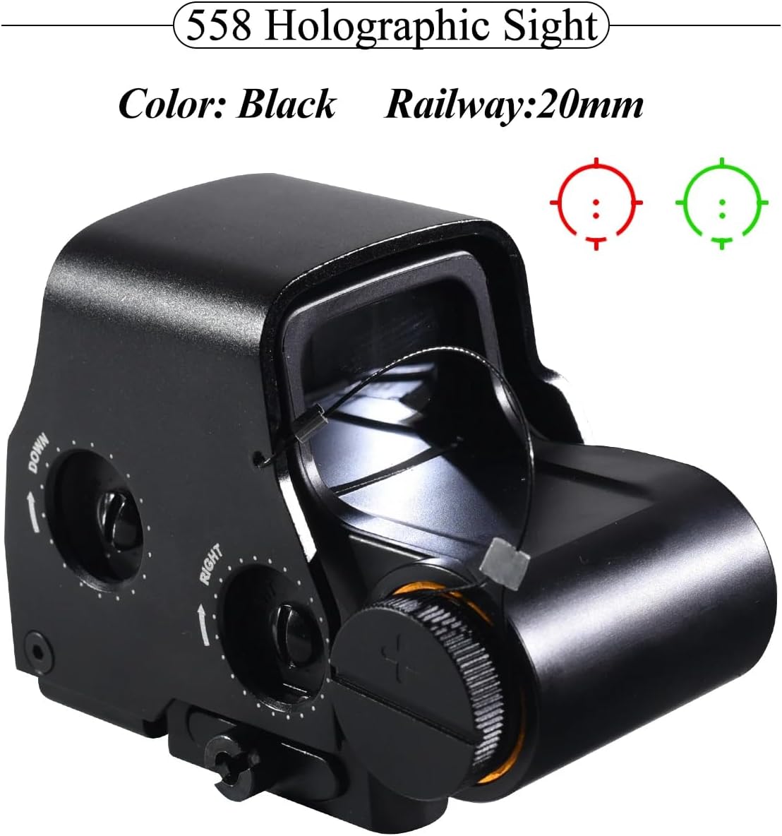 558 Metal Holographic Red/Green Dot Sight Scope +Quick Release