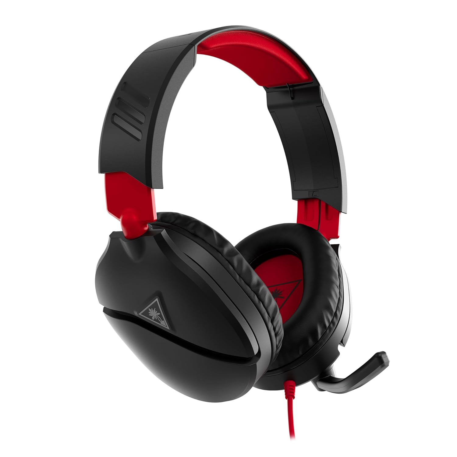 Turtle Beach Recon 70 Multiplatform Gaming Headset for Xbox Series X|S, Xbox One, PS5, PS4, PC & Mobile w/ 3.5mm Wired Connection - Flip-to-Mute Mic, 40mm Speakers, Lightweight Design, Black Black/Red