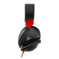 Turtle Beach Recon 70 Multiplatform Gaming Headset for Xbox Series X|S, Xbox One, PS5, PS4, PC & Mobile w/ 3.5mm Wired Connection - Flip-to-Mute Mic, 40mm Speakers, Lightweight Design, Black Black/Red