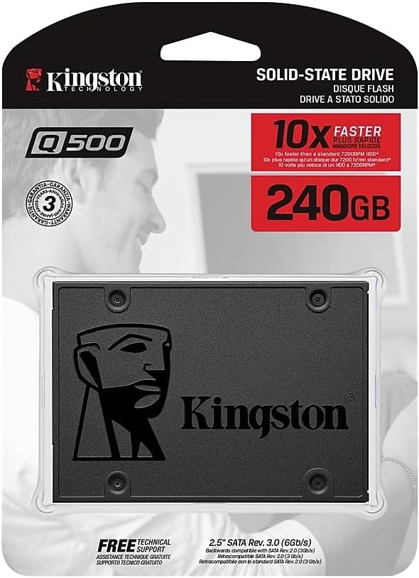Kingston 240GB Q500 SATA3 2.5 SSD (SQ500S37/240G) 240GB Standard (2.5