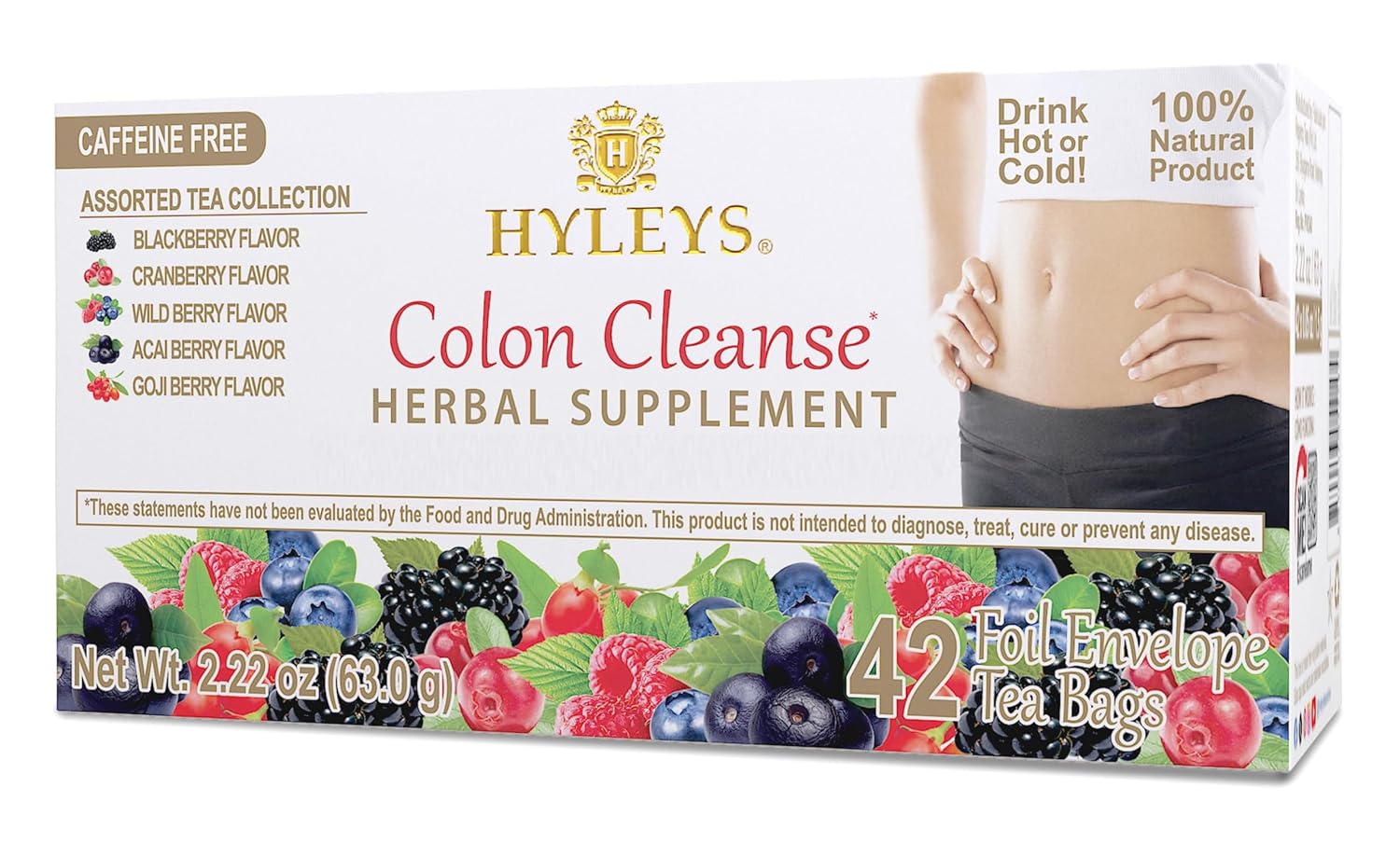 Hyleys Colon Cleanse Tea Assorted Flavors - 42 Tea Bags (1 Pack) Assorted 42 Ct 42 Count (Pack of 1)