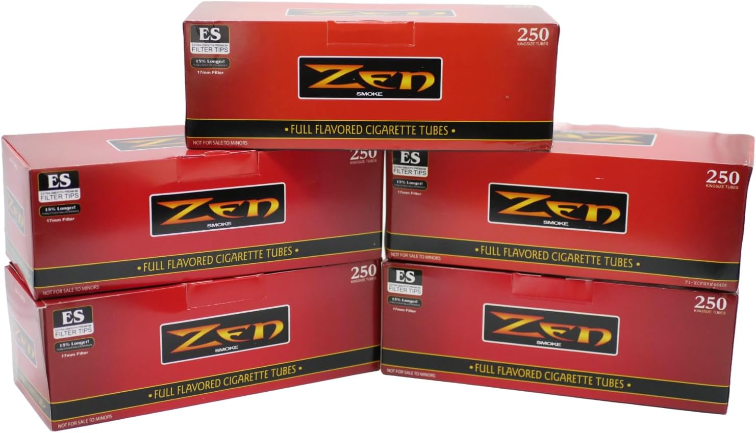ZEN King Size Full Flavor Cigarette Tubes - -5 Boxes,1250 ct
