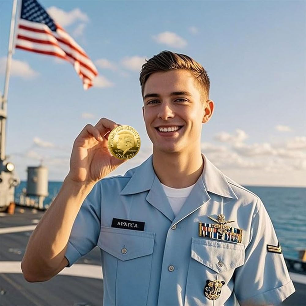 The 47th President Donald J. Trump Coin The Second Presidential Term 2025-2029 Challenge Coins Keepsake Q0259