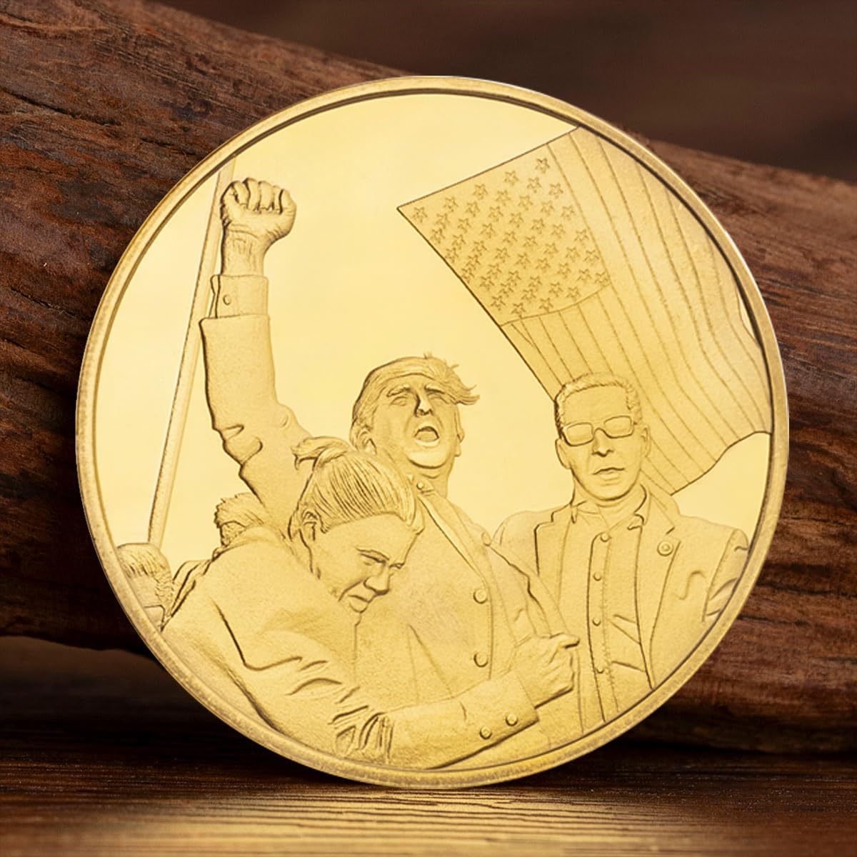 Donald Trump Fighting for America Coin,Trump Never Surrender Coin, Trump Collectibles Assassinated Shooting Coins, Trump Gifts Medals Home Decoration