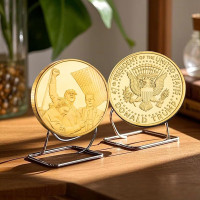 Donald Trump Fighting for America Coin,Trump Never Surrender Coin, Trump Collectibles Assassinated Shooting Coins, Trump Gifts Medals Home Decoration