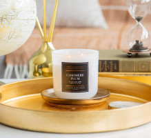 Chesapeake Bay Candle The Collection Two-Wick Scented Candle, Cashmere Plum Medium Jar