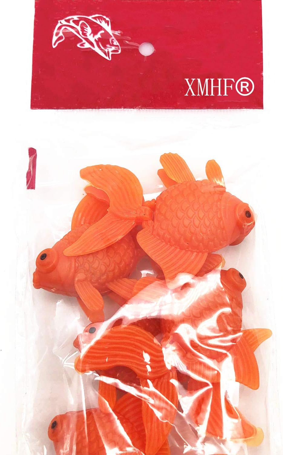 XMHF Aquarium Fish Bowl Tank Artificial Floating Plastic Orange Decor Goldfish Ornament Fish Tank Decoration 10PCS
